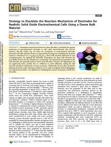 A novel strategy to elucidate the reaction mechanism of electrodes for realistic solid oxide electrochemical cells using a dense bulk material