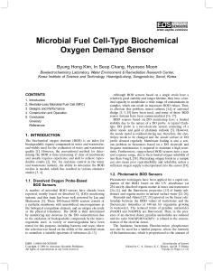 Microbial fuel cell type biochemical oxygen demand sensor In Encyclopedia of sensors vol. 6,
