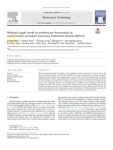 Methanol Supply Speeds Up Synthesis Gas Fermentation by Methylotrophic-Acetogenic Bacterium, Eubacterium limosum KIST612