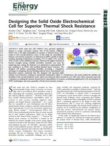 Designing the Solid Oxide Electrochemical Cell for Superior Thermal Shock Resistance
